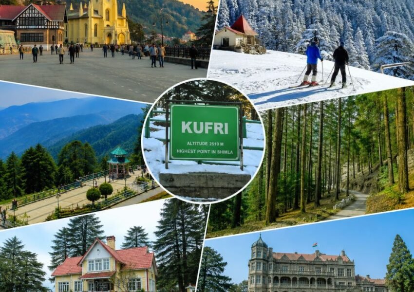 Shimla Tour Package from Delhi featuring Shimla, Kufri, Mashobra and Naldehra sightseeing attractions with scenic mountain landscapes.
