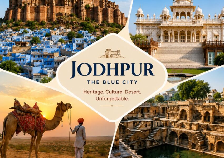 Jodhpur Tour Package from Delhi featuring Mehrangarh Fort, Jaswant Thada, Toorji Ka Jhalra and Osian Desert camel safari in Rajasthan
