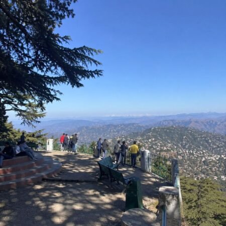 Monkey Point viewpoint offering panoramic mountain views in Kasauli