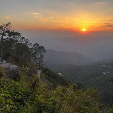 Sunset view from Sunset Point in Kasauli Himachal Pradesh