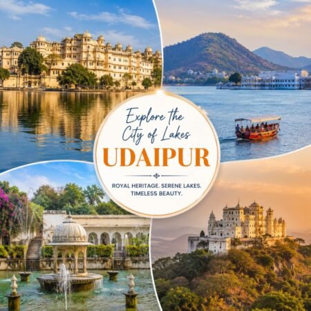 Udaipur Tour Package from Delhi featuring City Palace, Lake Pichola, Saheliyon Ki Bari, and Sajjangarh Monsoon Palace in Rajasthan