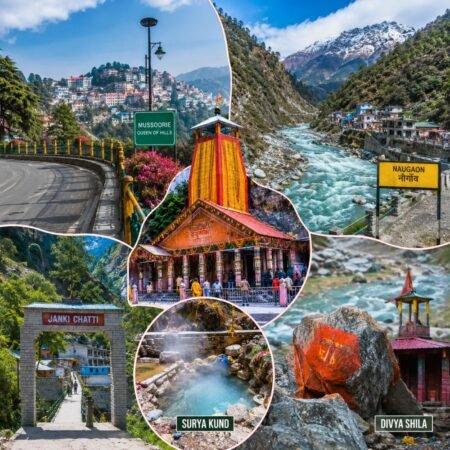Yamunotri Tour Package from Dehradun featuring Yamunotri Temple, Janki Chatti and Surya Kund