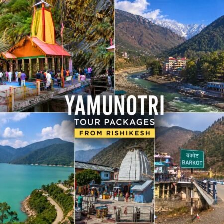 Yamunotri Tour Packages from Rishikesh featuring Yamunotri Temple, Tehri Lake, Barkot, and scenic Himalayan landscapes in Uttarakhand.