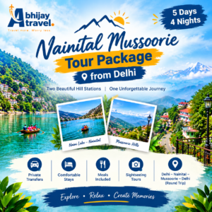 Nainital Mussoorie Tour Package from Delhi – 5 Days