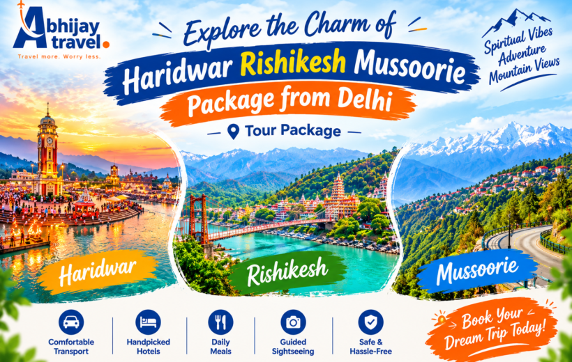 Haridwar Rishikesh Mussoorie Package from Delhi | Tour Package