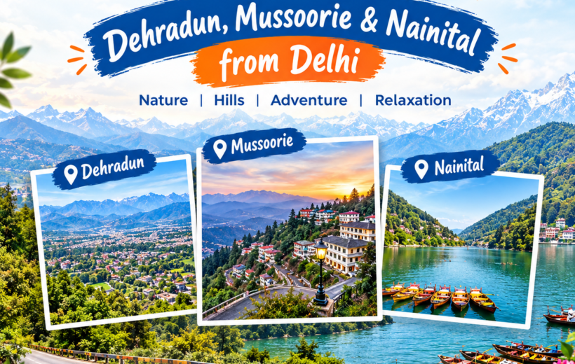 Dehradun Mussoorie Nainital 6 Days Package from Delhi